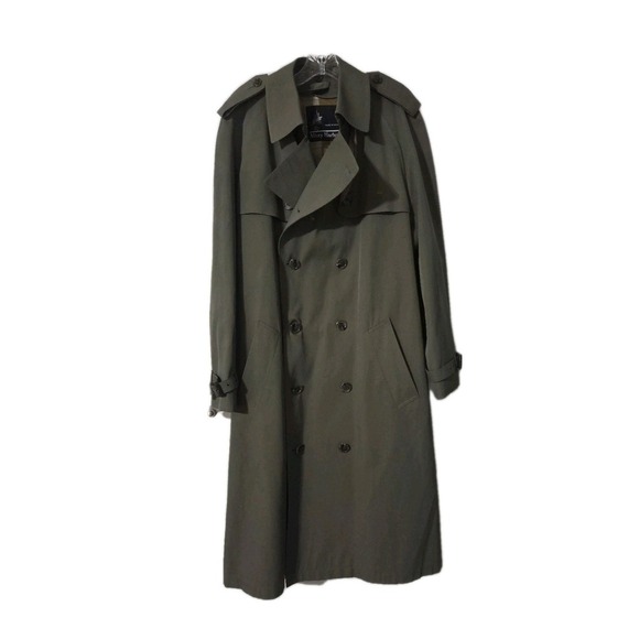 Vintage Misty Harbor Trench Coat, Lined, Olive Green, Size 40 Long - Picture 1 of 6